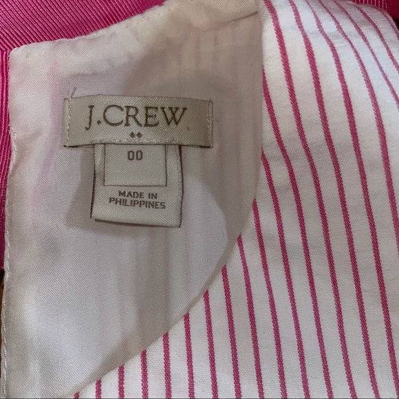 J Crew Pink Seersucker Bow Back Keyhole Dress - Picture 7 of 10
